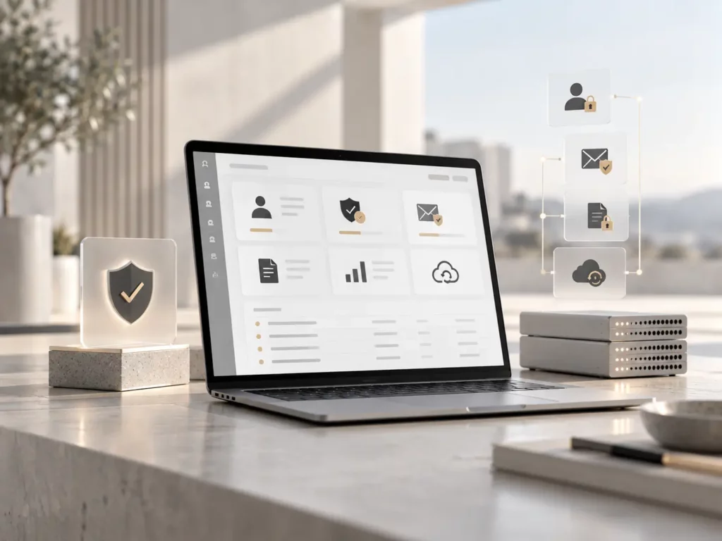 Laptop mit Grafik als Symbol für strategische IT-Beratung und IT-Consulting